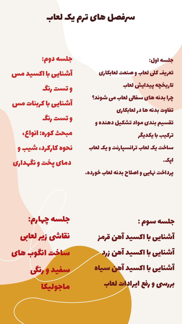 کلاس لعاب - ترم ۱